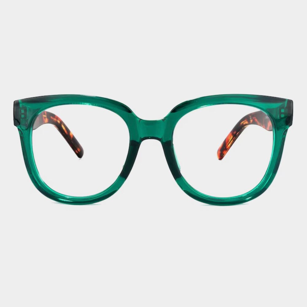 Zeelool Square Oversized Frames with Tortoise Arms (Prescription Lenses)
